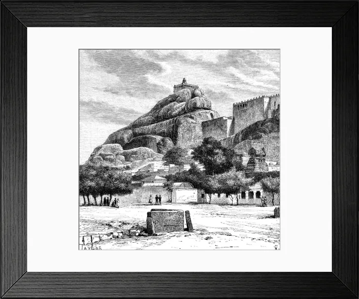 Framed Print : The Rock Fort Temple of Tiruchirapalli, India, 1895. Artist: Taylor Framed Print : The Rock Fort Temple of Tiruchirapalli, India, 1895. Artist: Taylor