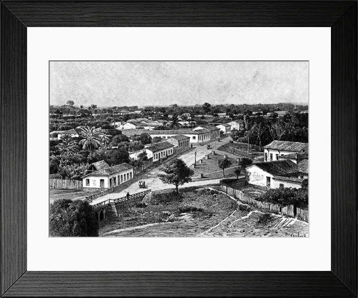 Framed Print : Manaos, Brazil, 1895. Artist: Taylor Framed Print : Manaos, Brazil, 1895. Artist: Taylor