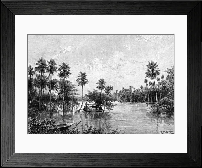 Framed Print : Las Palmes Lagunas, near the mouth of the Pilcomayo, 1895 Framed Print : Las Palmes Lagunas, near the mouth of the Pilcomayo, 1895