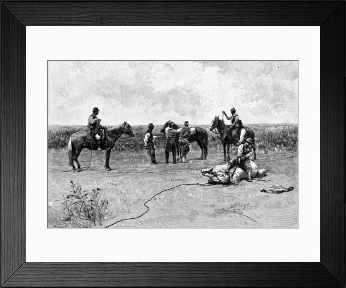 Framed Print : Gauchos, 1895. Artist: Alfred Paris Framed Print : Gauchos, 1895. Artist: Alfred Paris