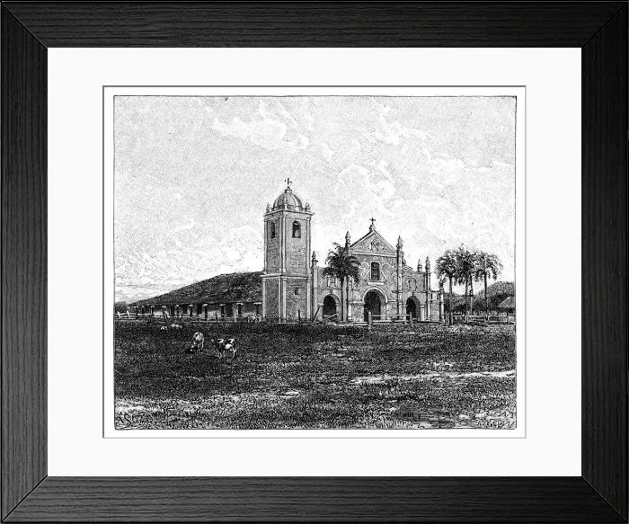 Framed Print : An old Jesuit church, Pirayu, Paraguay, 1895 Framed Print : An old Jesuit church, Pirayu, Paraguay, 1895