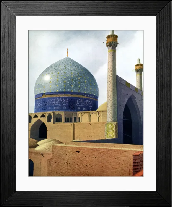 Framed Print : The Royal Mosque at Isfahan, 1931. Artist: Pascal Coste Framed Print : The Royal Mosque at Isfahan, 1931. Artist: Pascal Coste