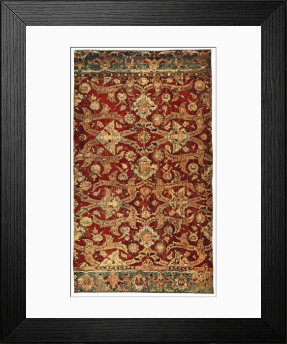 Framed Print : Silk and gold carpet, early 17th century, (1931). Artist: H Maclaren Framed Print : Silk and gold carpet, early 17th century, (1931). Artist: H Maclaren