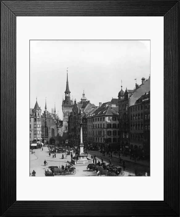 Framed Print : Marienplatz, Munich, Germany, c1900. Artist: Wurthle & Sons Framed Print : Marienplatz, Munich, Germany, c1900. Artist: Wurthle & Sons