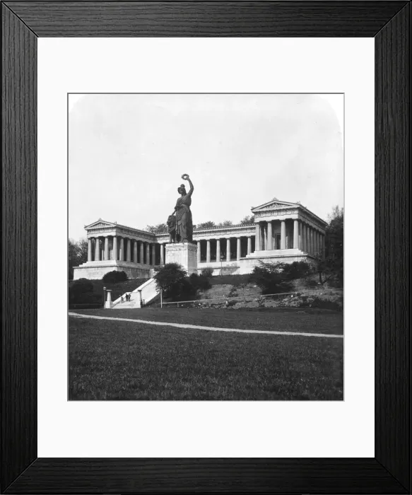 Framed Print : The Ruhmeshalle and Bavaria statue, Munich, Germany, c1900. Artist: Wurthle & Sons Framed Print : The Ruhmeshalle and Bavaria statue, Munich, Germany, c1900. Artist: Wurthle & Sons