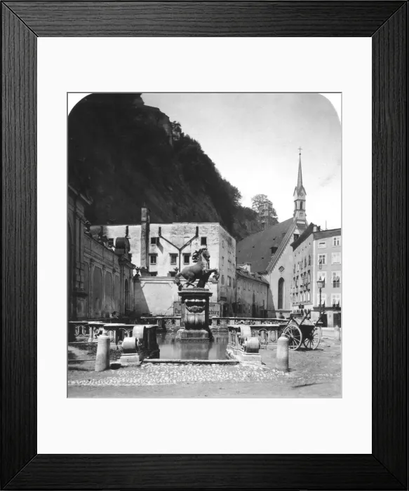 Framed Print : The Pferdeschwemme (horse well), Salzburg, Austria, c1900s. Artist: Wurthle & Sons Framed Print : The Pferdeschwemme (horse well), Salzburg, Austria, c1900s. Artist: Wurthle & Sons