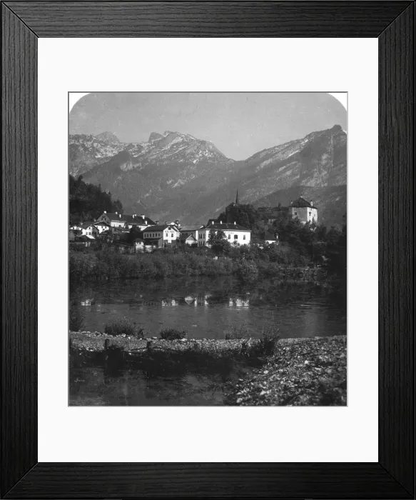Framed Print : Golling and Tennengebirge, Salzburg, Austria, c1900s. Artist: Wurthle & Sons