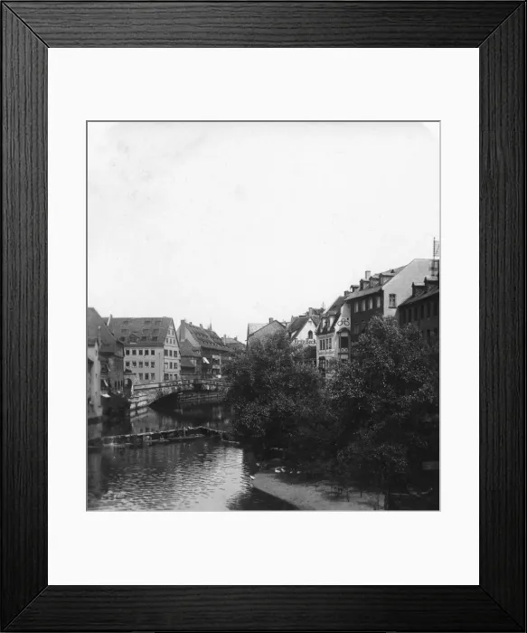 Framed Print : The Fleischbrucke (Meat Bridge), Nuremberg, Germany, c1900s. Artist: Wurthle & Sons Framed Print : The Fleischbrucke (Meat Bridge), Nuremberg, Germany, c1900s. Artist: Wurthle & Sons