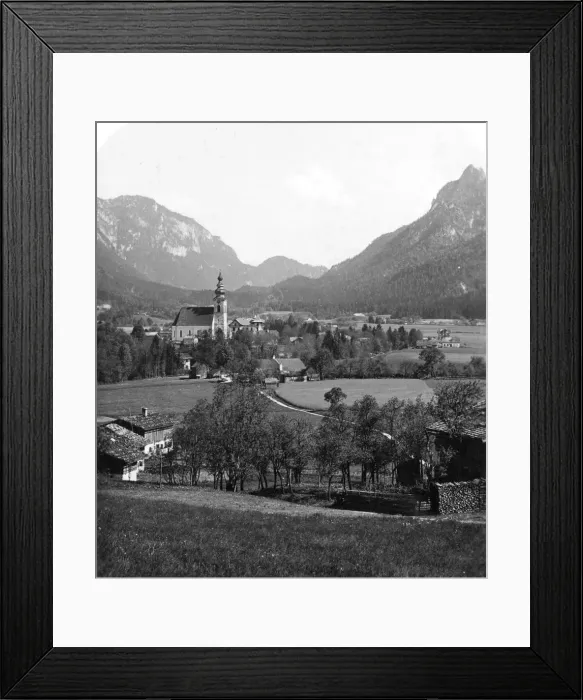 Framed Print : Bad Reichenhall and Grossgmain, Germany and Austria, c1900s. Artist: Wurthle & Sons Framed Print : Bad Reichenhall and Grossgmain, Germany and Austria, c1900s. Artist: Wurthle & Sons