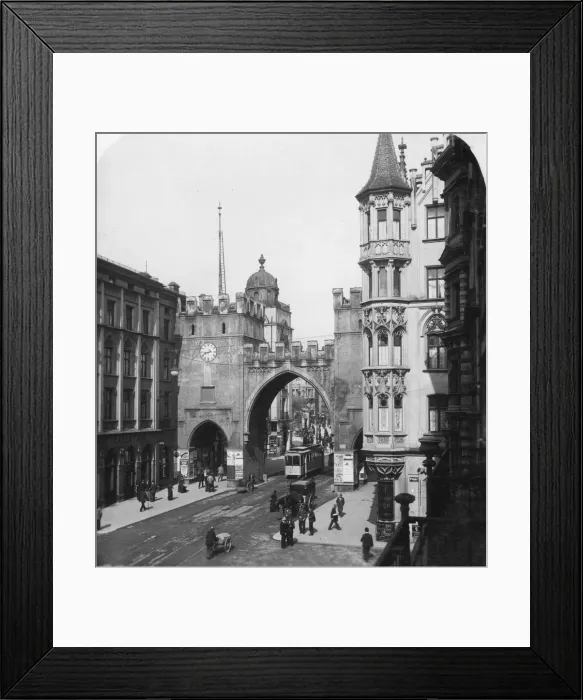 Framed Print : Karlstor Gate, Munich, Germany, c1900s. Artist: Wurthle & Sons Framed Print : Karlstor Gate, Munich, Germany, c1900s. Artist: Wurthle & Sons