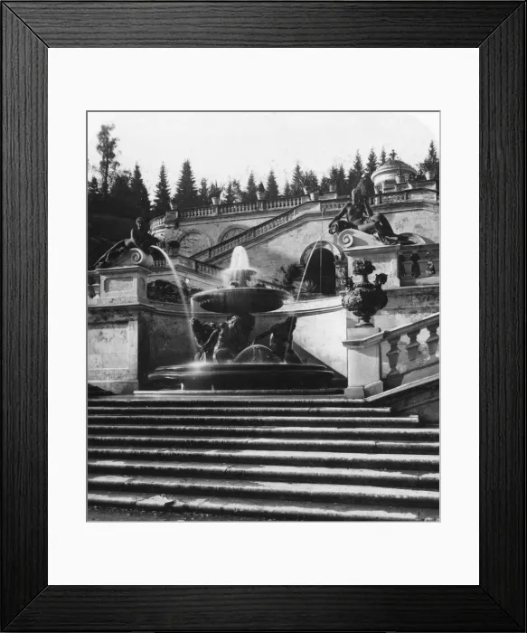 Framed Print : The fountain at Linderhof Palace, Bavaria, Germany, c1900s. Artist: Wurthle & Sons Framed Print : The fountain at Linderhof Palace, Bavaria, Germany, c1900s. Artist: Wurthle & Sons