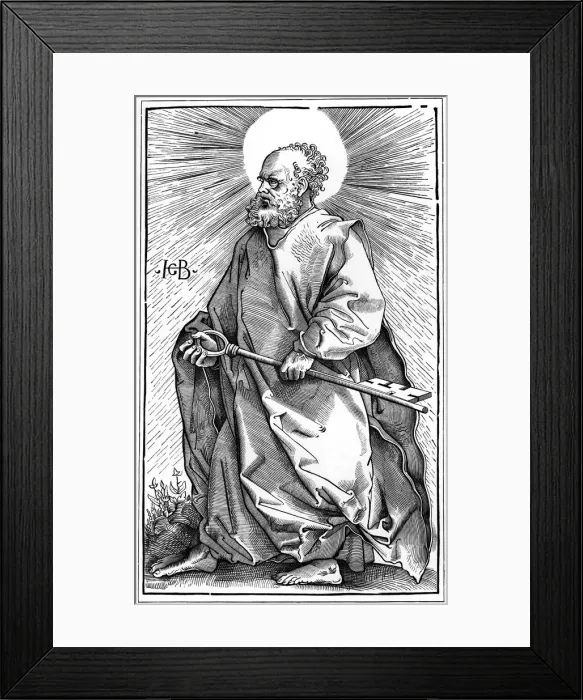 Framed Print : St Peter, 1519 (1849). Artist: A Bisson Framed Print : St Peter, 1519 (1849). Artist: A Bisson