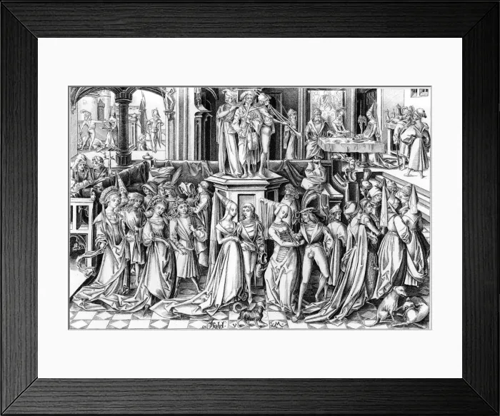 Framed Print : The Feast of Salome, c1490s (1849). Artist: Rosotte Framed Print : The Feast of Salome, c1490s (1849). Artist: Rosotte