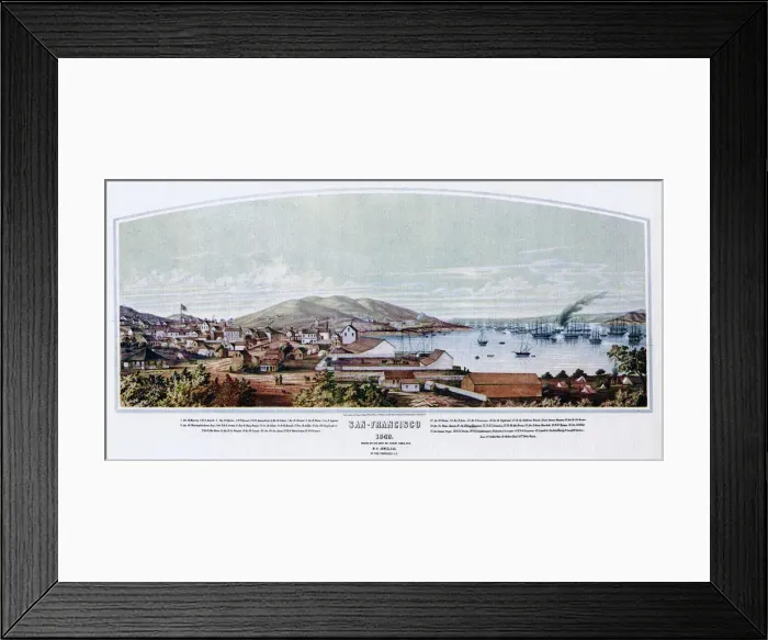 Framed Print : San Francisco, California, 1849 (1937). Artist: Henry Firks Framed Print : San Francisco, California, 1849 (1937). Artist: Henry Firks