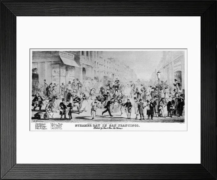 Framed Print : Steamer Day in San Francisco, California, 19th century (1937) Framed Print : Steamer Day in San Francisco, California, 19th century (1937)