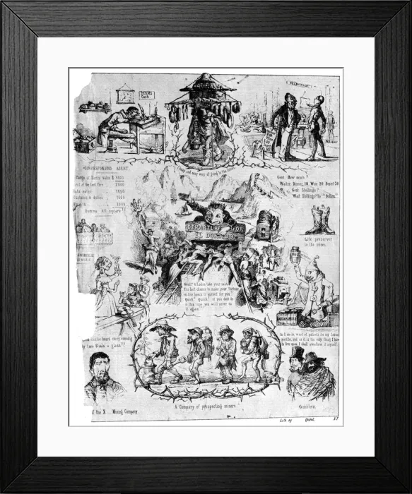Framed Print : Departure For El Dorado, 19th century (1937). Artist: C Quirot Framed Print : Departure For El Dorado, 19th century (1937). Artist: C Quirot