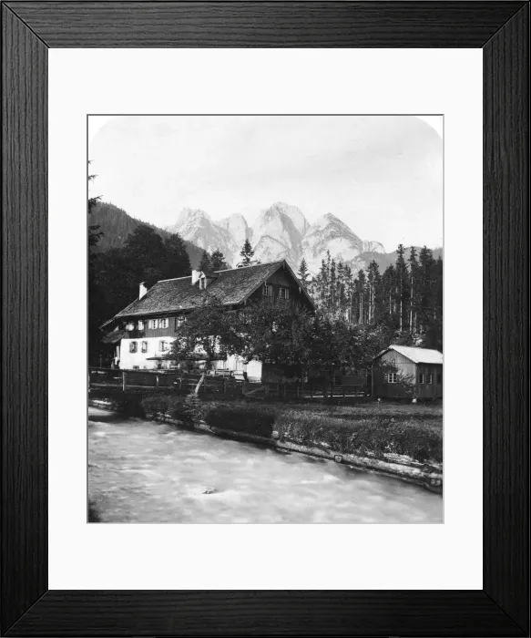 Framed Print : The blacksmiths forge at Gosau, Salzkammergut, Austria, c1900s. Artist: Wurthle & Sons Framed Print : The blacksmiths forge at Gosau, Salzkammergut, Austria, c1900s. Artist: Wurthle & Sons
