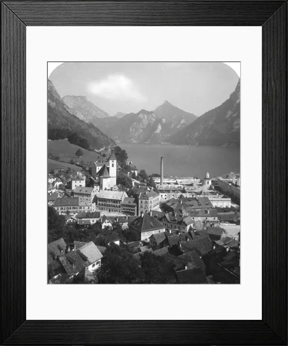 Framed Print : Ebensee and Lake Traun, Salzkammergut, Austria, c1900s. Artist: Wurthle & Sons Framed Print : Ebensee and Lake Traun, Salzkammergut, Austria, c1900s. Artist: Wurthle & Sons