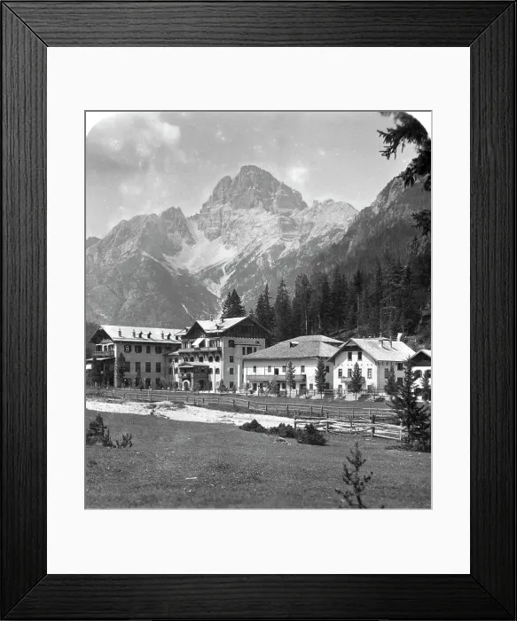 Framed Print : Schluderbach and Croda Pass (Croda Rosa), Tyrol, Austria, c1900s. Artist: Wurthle & Sons Framed Print : Schluderbach and Croda Pass (Croda Rosa), Tyrol, Austria, c1900s. Artist: Wurthle & Sons