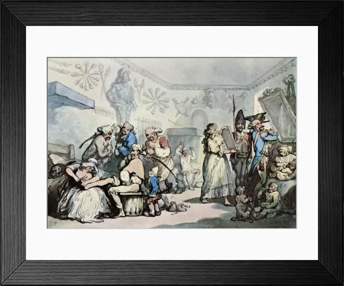 Framed Print : The Interior of a French Barracks, 1787, (1929). Artist: Thomas Rowlandson Framed Print : The Interior of a French Barracks, 1787, (1929). Artist: Thomas Rowlandson