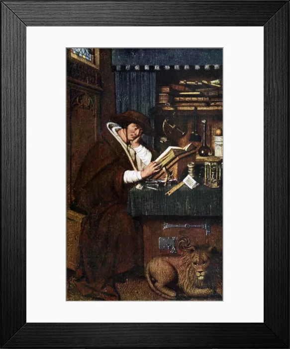 Framed Print : St Jerome, 15th century, (1929). Artist: Petrus Christus Framed Print : St Jerome, 15th century, (1929). Artist: Petrus Christus