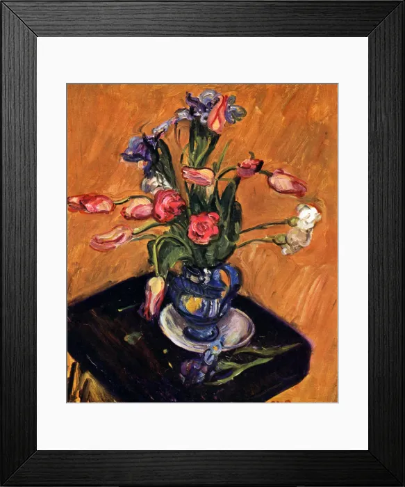 Framed Print : Tulip and Iris, 1929. Artist: Matthew Smith Framed Print : Tulip and Iris, 1929. Artist: Matthew Smith