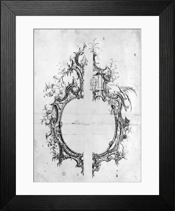 Framed Print : Design for detail on furniture, 1754, (1929). Artist: Henry Copland Framed Print : Design for detail on furniture, 1754, (1929). Artist: Henry Copland