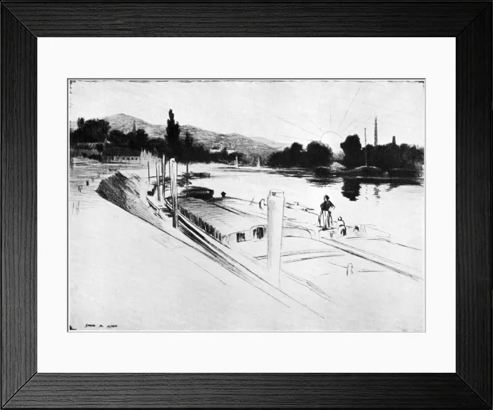 Framed Print : At Rouen, 1929. Artist: John M Aiken Framed Print : At Rouen, 1929. Artist: John M Aiken