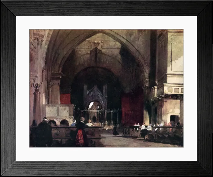 Framed Print : The Church of St Ambrogio, Milan, early 19th century, (1929). Artist: Richard Parkes Bonington Framed Print : The Church of St Ambrogio, Milan, early 19th century, (1929). Artist: Richard Parkes Bonington