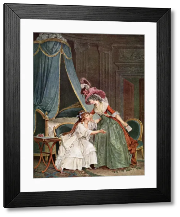 Framed Print : L Indiscretion, 1788, (1929). Artist: Jean-Francois Janinet Framed Print : L Indiscretion, 1788, (1929). Artist: Jean-Francois Janinet