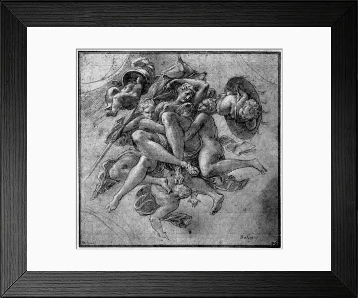 Framed Print : Design for the Ulysses Gallery, Fontainebleau, c1540s, (1926). Artist: Francesco Primaticcio Framed Print : Design for the Ulysses Gallery, Fontainebleau, c1540s, (1926). Artist: Francesco Primaticcio