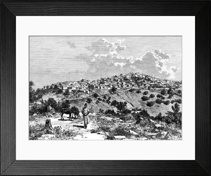 Framed Print : A Kabyle village, North Africa, 1895. Artist: Meunier Framed Print : A Kabyle village, North Africa, 1895. Artist: Meunier