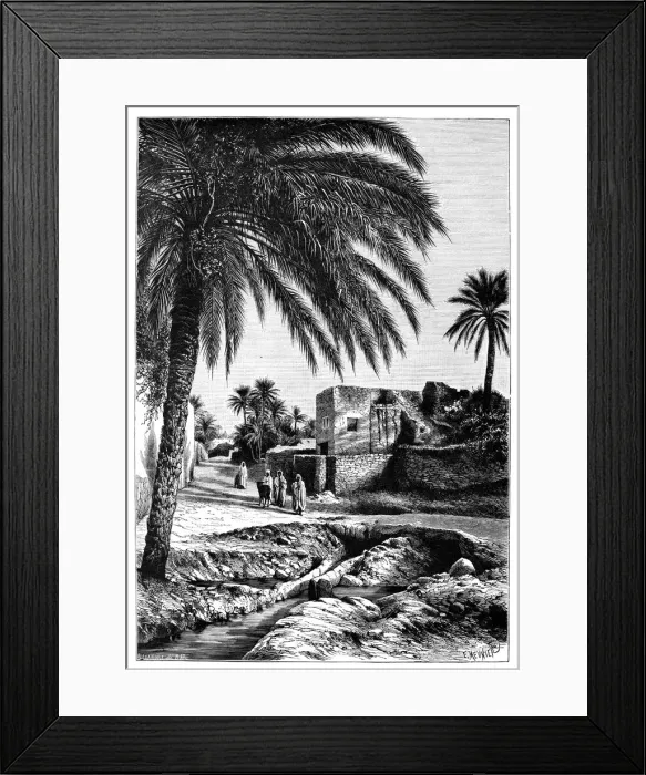 Framed Print : A street in Biskra, Algeria, 1895. Artist: Meunier Framed Print : A street in Biskra, Algeria, 1895. Artist: Meunier