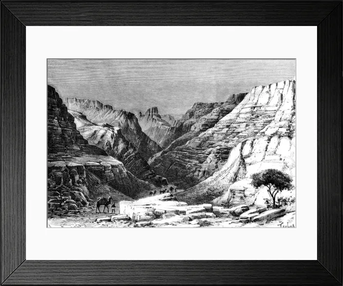 Framed Print : The Egueri Gorge, North Africa, 1895 Framed Print : The Egueri Gorge, North Africa, 1895