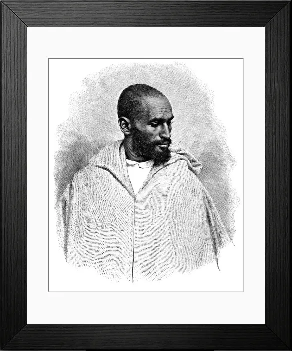 Framed Print : An Arab man from Tangier, Morocco, 1895. Artist: Henri Thiriat Framed Print : An Arab man from Tangier, Morocco, 1895. Artist: Henri Thiriat
