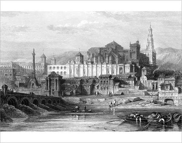 Great mosque and the dungeon of the Inquisition, Cordoba, Spain, 19th century. Artist: Thomas Higham