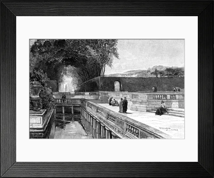 Framed Print : Nimes, France, 19th century. Artist: R Lueders Framed Print : Nimes, France, 19th century. Artist: R Lueders