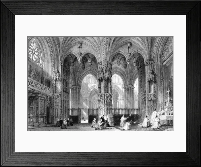 Framed Print : The Cathedral of Lyons, France, 19th century. Artist: E Challis Framed Print : The Cathedral of Lyons, France, 19th century. Artist: E Challis