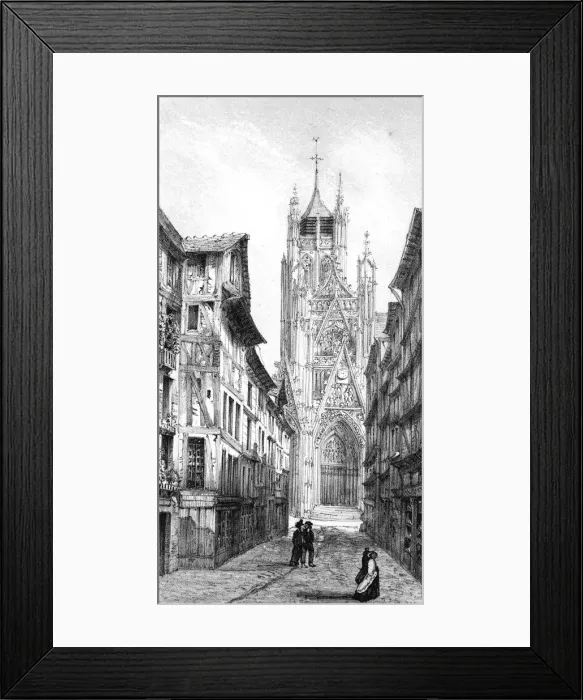 Framed Print : Church of St Maclou, Rouen, France, 19th century Framed Print : Church of St Maclou, Rouen, France, 19th century