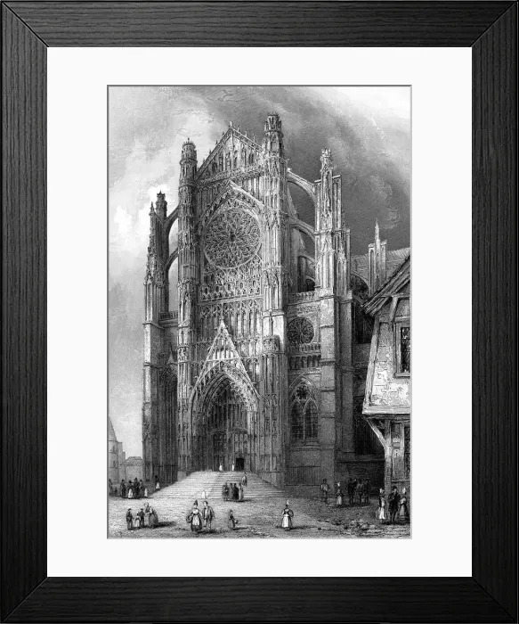 Framed Print : The south transept of Beauvais Cathedral, France, 1836. Artist: Benjamin Winkles Framed Print : The south transept of Beauvais Cathedral, France, 1836. Artist: Benjamin Winkles