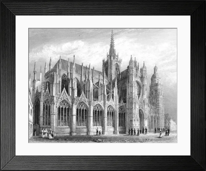 Framed Print : Evreux Cathedral, Evreux, France, 1836. Artist: Benjamin Winkles Framed Print : Evreux Cathedral, Evreux, France, 1836. Artist: Benjamin Winkles