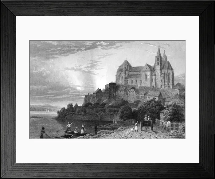 Framed Print : Breisach am Rhein, Germany, 19th century. Artist: J Rolph Framed Print : Breisach am Rhein, Germany, 19th century. Artist: J Rolph