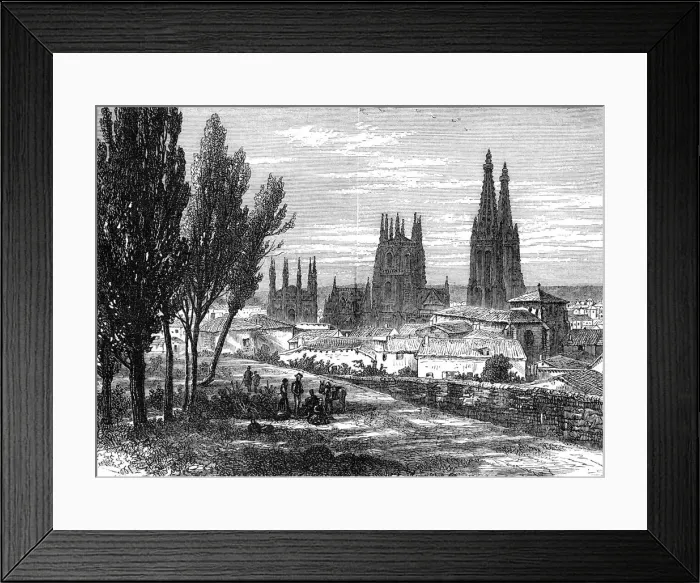 Framed Print : Burgos, Spain, 19th century Framed Print : Burgos, Spain, 19th century