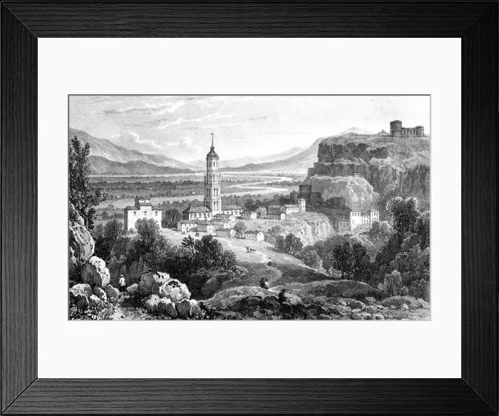 Framed Print : Fraga, Spain, 1823. Artist: James Duffield Harding Framed Print : Fraga, Spain, 1823. Artist: James Duffield Harding