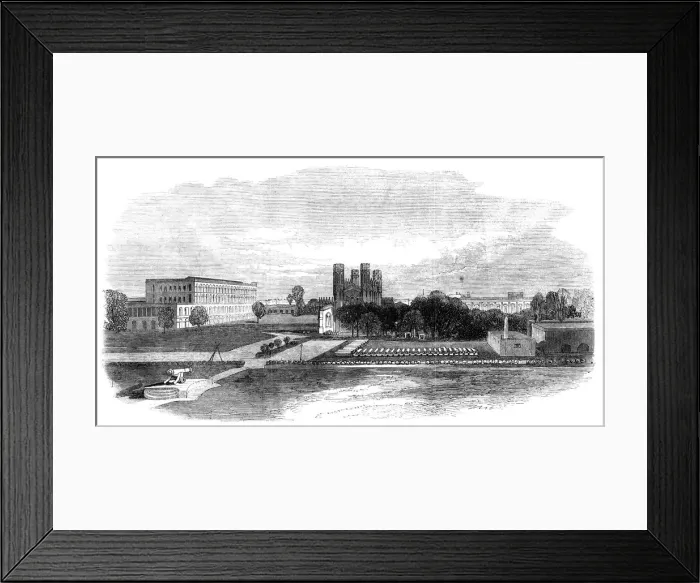 Framed Print : Fort Church and South Barracks, Calcutta, India, 1870 Framed Print : Fort Church and South Barracks, Calcutta, India, 1870