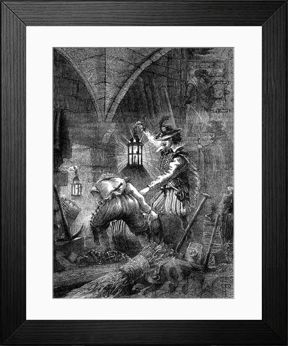 Framed Print : The Gunpowder Plot conspirators at work, c1902 Framed Print : The Gunpowder Plot conspirators at work, c1902