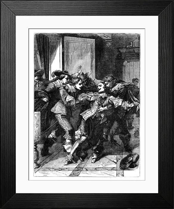 Framed Print : The assassination of the Duke of Buckingham, c1902