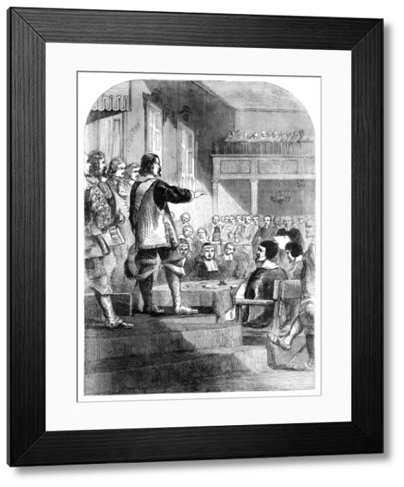 Framed Print : Oliver Cromwell (1599-1658) refusing to accept the crown, c1902 Framed Print : Oliver Cromwell (1599-1658) refusing to accept the crown, c1902