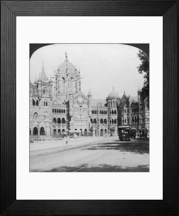Framed Print : Victoria Terminus railway station, Bombay, India, 1903. Artist: Underwood & Underwood Framed Print : Victoria Terminus railway station, Bombay, India, 1903. Artist: Underwood & Underwood