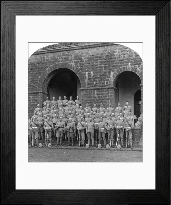 Framed Print : H Company, Royal Warwickshire Regiment, Belgaum, India, 1900s. Artist: Underwood & Underwood Framed Print : H Company, Royal Warwickshire Regiment, Belgaum, India, 1900s. Artist: Underwood & Underwood